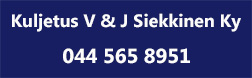 Kuljetus V & J Siekkinen Ky logo